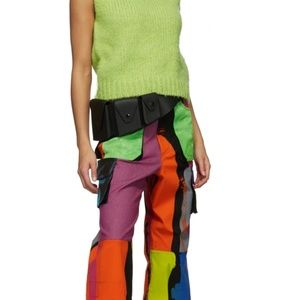Kenzo Onda Belt Utility Bum Belt Bag purse. 85cm. Leather. Runway. Crossbody.